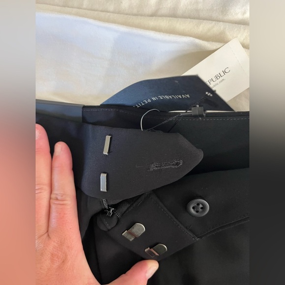 Banana Republic Black Stretch Wide Leg Trousers - Picture 5 of 7